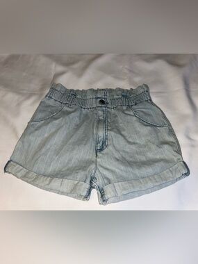 Levi's Light Blue Pinstripe Denim Shorts